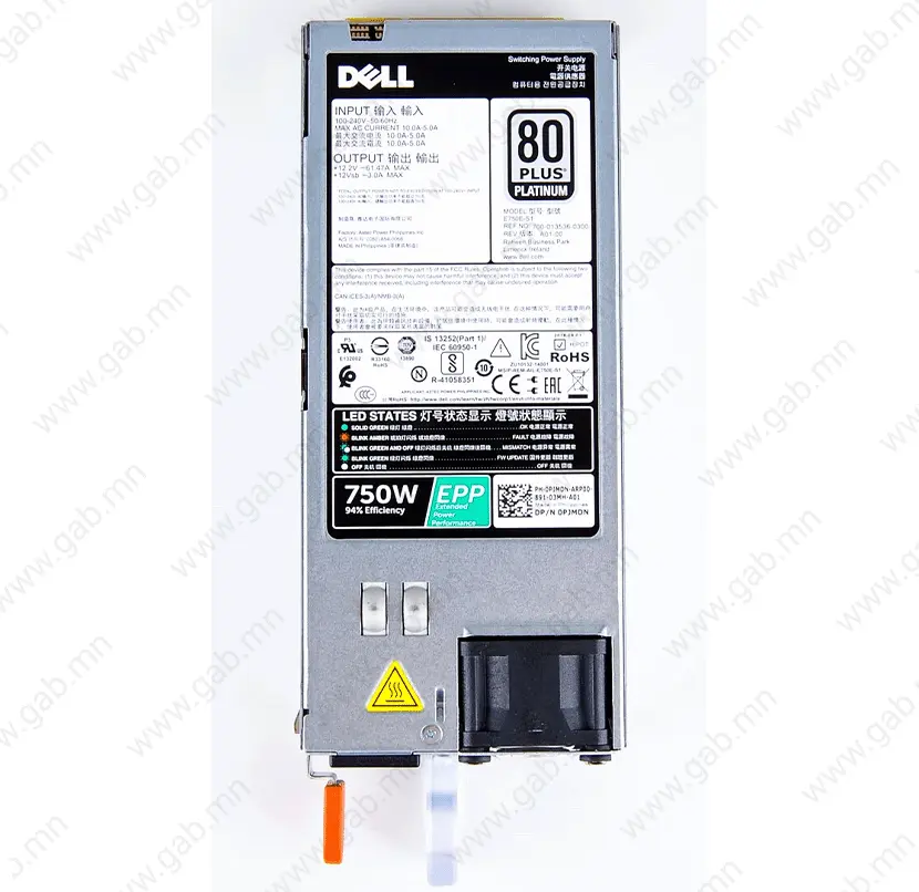 PSU 750W Dell EMC R640 R740 Gab.mn_01b.webp