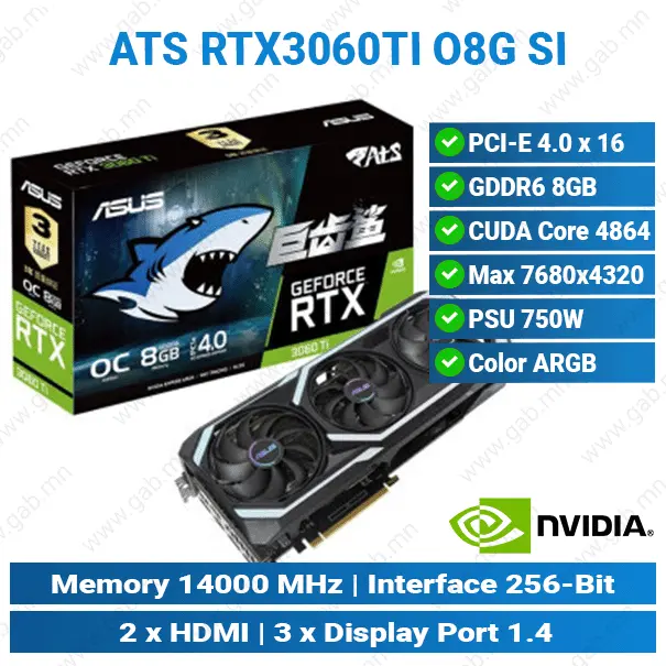 RTX3060TI ATS O8G SI | ASUS Graphics Card