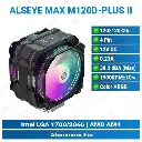 ALSEYE MAX M120D-PLUS II ARGB White AMD & Intel Air Cooler