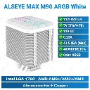 ALSEYE MAX M90 ARGB White AMD & Intel Air Cooler