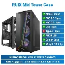 Ruix Sailor RGB Mid Tower Black Case