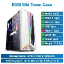Ruix Sailor RGB Mid Tower White Case