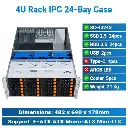 24 x 3.5" Drive Bays Storage 4U Rack IPC Case
