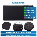 40*90*0,5mm Black Gaming Mouse Pad KMP