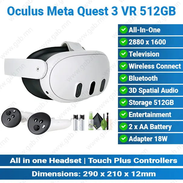 Oculus Quest 3 All-in-one 128GB VR Gaming Headset