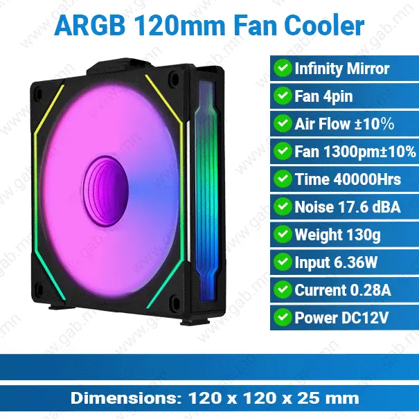 Power Train Prism 6 Pro ARGB | PC Case Fan Cooler