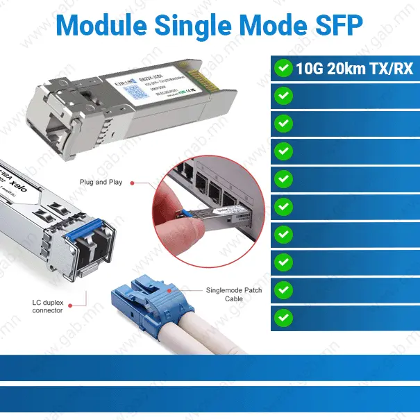 Module Single Mode SFP 10G 20km TX/RX