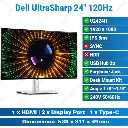 DELL UltraSharp U2424H 24-inch 120Hz FHD Type-C HDMI DP*2 Silver Gray | Desktop Monitor