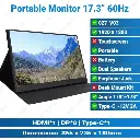 Stereo Audio 17.3-inch Type-C | Portable Monitor