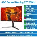 AOC C27G3Z 27" 280Hz Curved Gaming Monitor