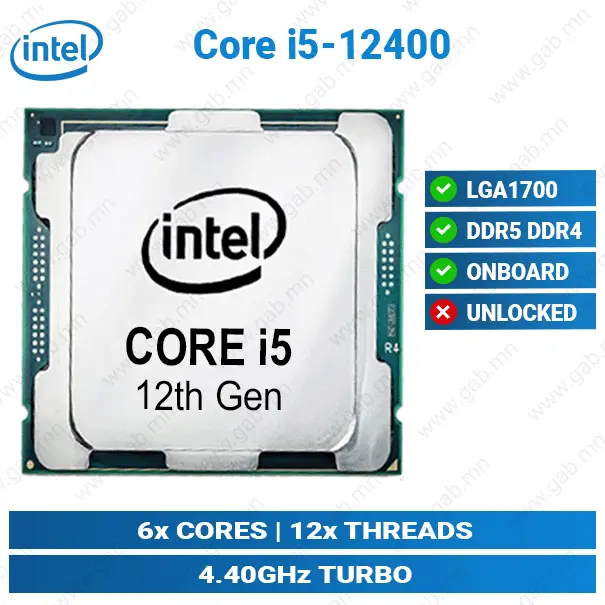 [#11'0006] Core i5-12400 Intel CPU