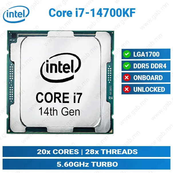 [#11'0012] Core i7-14700KF Intel CPU