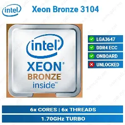 [#11'0020] Intel Xeon Bronze 3104 LGA3647 | Server CPU