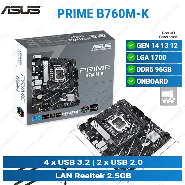 [#12'0008] Prime B760M-K D5 Asus MB'