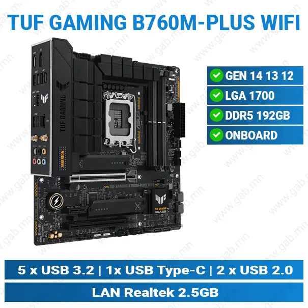 [#12'0012] TUF Gaming B760M-PLUS Wi-Fi D5 Asus MB'