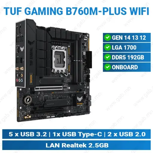 [#12'0012] TUF GAMING B760M-PLUS WIFI D5 | ASUS Motherboard