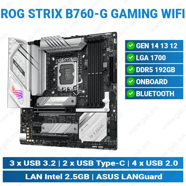 [#12'0015] Rog Strix B760-G Gaming Wi-Fi D5 Asus MB'
