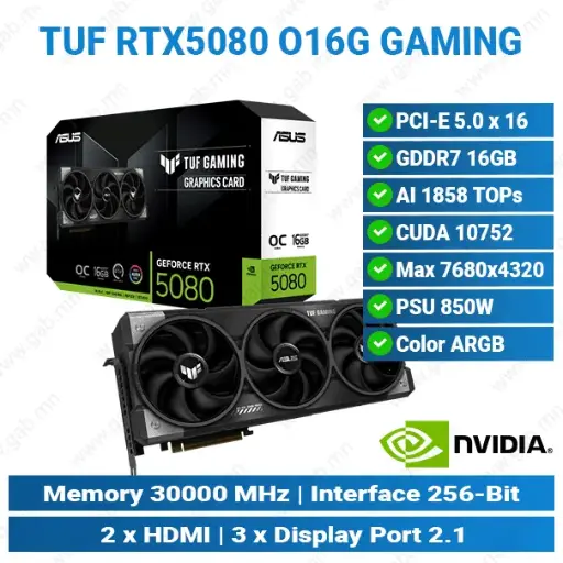 [#13'0008] TUF Gaming RTX 5080 | ASUS Graphics Card