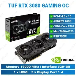 [#13'0012] RTX3080 12G TUF Gaming Asus GC'