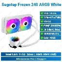 Segotep Frozen 240 ARGB White AMD & Intel Liquid Cooler