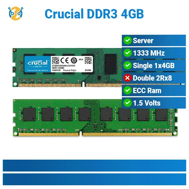 [#15'0002] DDR3 4GB 1333MHz ECC RAM
