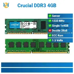 [#15'0002] DDR3 8GB 1600MHz ECC | Server D3 RAM