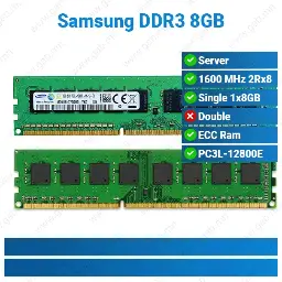 [#15'0003] DDR3 8GB 1600MHz 2Rx8 PC3L-12800E | Server D3 RAM
