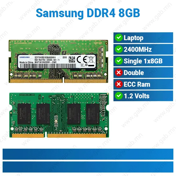 [#15'0032] DDR4 8GB 2400MHz Samsung Laptop RAM