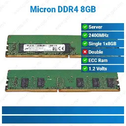 [#15'0015] Micron DDR4 8GB 2400MHz ECC REG | Server D4 RAM