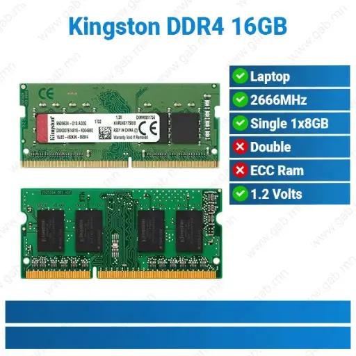 [#15'0016] DDR4 16GB 2666MHz Kingston | Laptop RAM