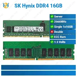 [#15'0020] DDR4 16GB 2Rx8 PC4-2666V-RE1-11 SK Hynix ECC RAM