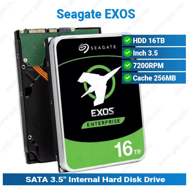 [#16'0027] HDD 16TB 7.2K 3.5 EXOS Seagate