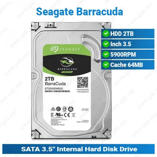 [#16'0022] HDD 2TB 5.9K 3.5 Barracuda Seagate | Hard Disk