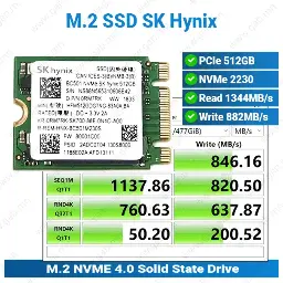 [#16'0006] M.2 2230 512GB NVMe 4.0 SK Hynix HDD'