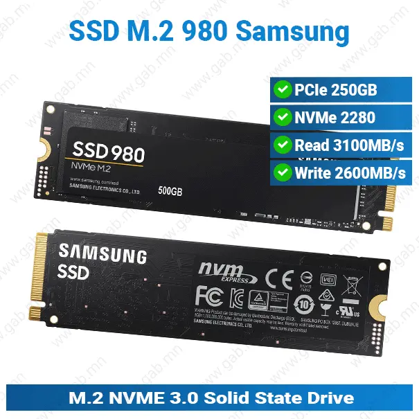 [#16'0002] M.2 2280 500GB NVME 3.0 980 Samsung