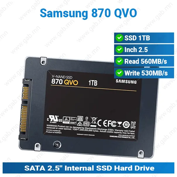 [#16'0018] SSD 1TB 870 QVO Samsung | Hard Disk
