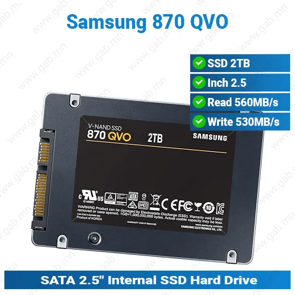 [#16'0019] SSD 2TB 870 EVO Samsung HDD'