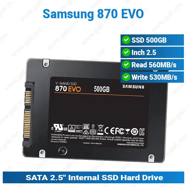 [#16'0016] SSD 500GB 870 EVO Samsung HDD'