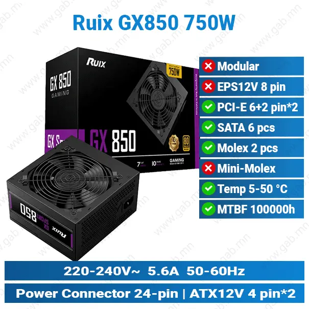 [#17'0006] Ruix GX850 750W'