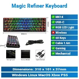 [#20'0015] Magic-Refiner MK14 Gaming Keyboard KMP