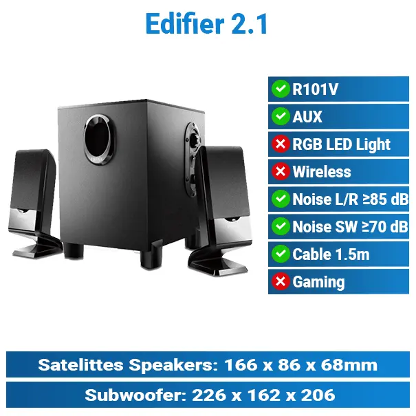 [#21'0001] Edifier 2.1 R101 MSH