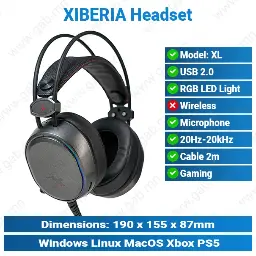 [#21'0006] XIBERIA XL RGB 7.1 Wired Headset | Gaming Headset