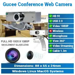 [#22'0005] GUCEE HD91 1080p Conference USB Web Camera | Web Camera