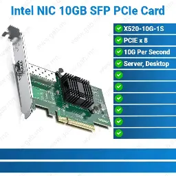 [#36'0017] Intel NIC 10GB Single SFP+ 1-Port Network PCIe Card