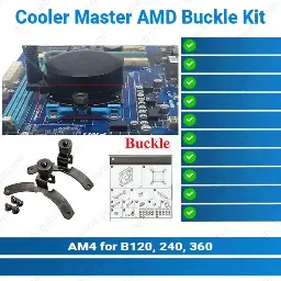 [#50'0047] COOLER MASTER AM4 B120 240 360 AMD Buckle Kit | Cooler Mounting Kit