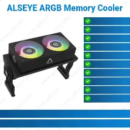 [#50'0061] ALSEYE Black ARGB Memory Cooler | RAM Heatsink