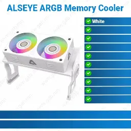 [#50'0062] ALSEYE White ARGB Memory Cooler | RAM Heatsink