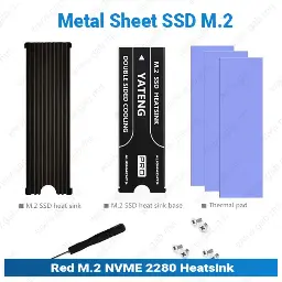 [#50'0050] Metal Sheet Black M.2 NVMe 2280 | M.2 2280 Heatsink