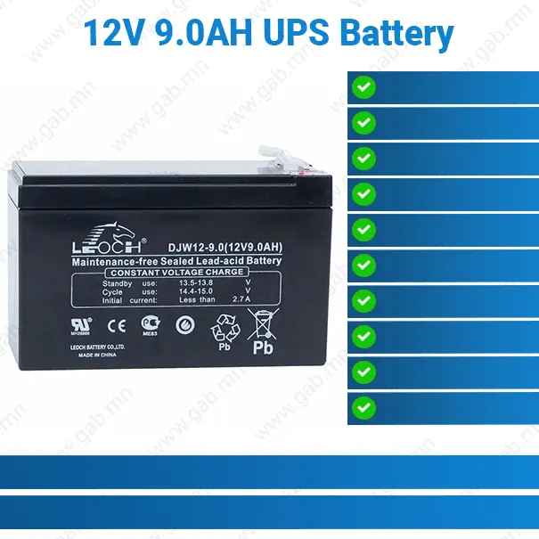[#50'0045] Leoch (12V 9.0AH) UPS Battery