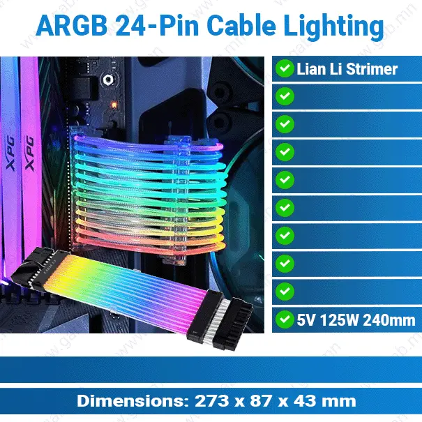 [#50'0060] Strimer 24-pin Power Cable Lighting